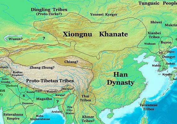 匈奴：中国古代北方游牧民族，兴起于今内蒙古阴山山麓