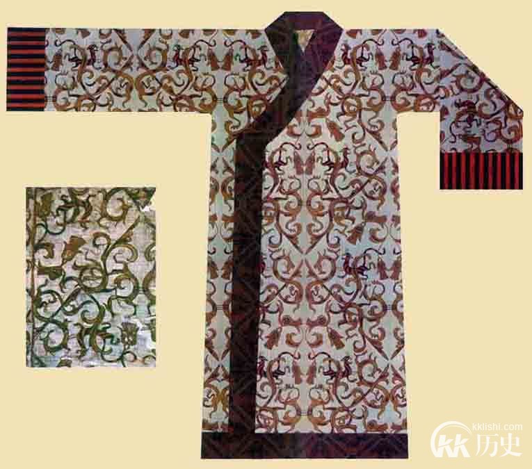 楚国贵妇服饰:绣罗单衣及刺绣纹样很美