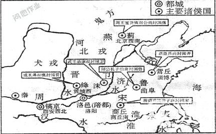 西周周初 周武王分封的诸侯国主要有哪几个