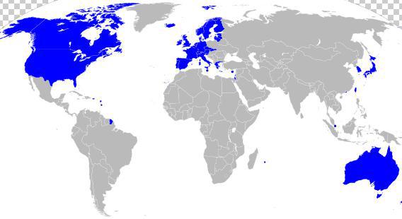 发达国家：经济和社会发展水准较高，人民生活水准较高的国家