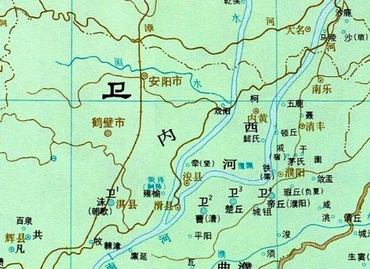 卫国:周朝的诸侯国,首都朝歌,第一代国君为周文王嫡九子康叔封