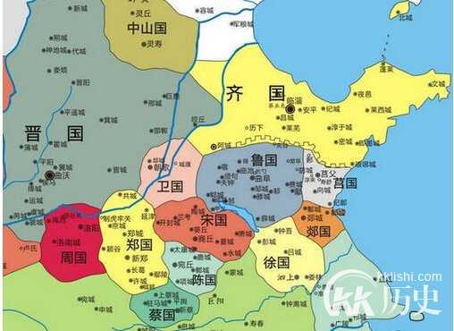 西周分封的诸侯国：揭西周分封的诸侯国地图大全地
