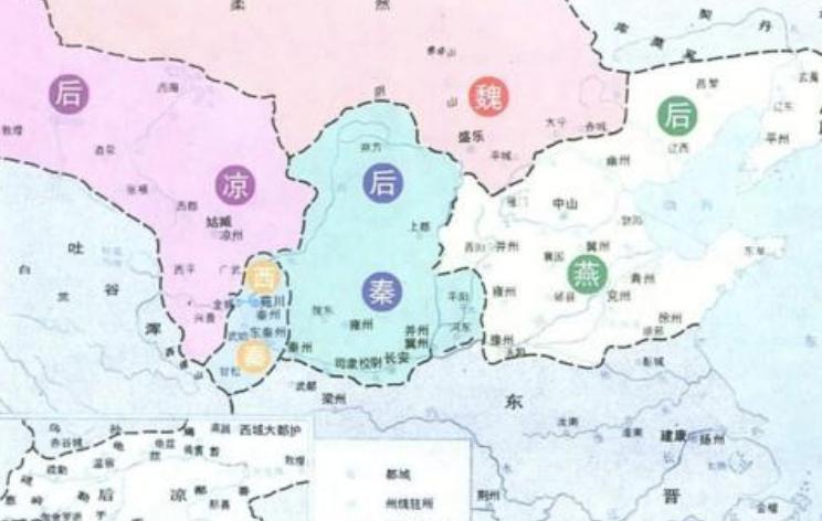 十六国时期的“五凉”：前凉、后凉、南凉、北凉、西凉