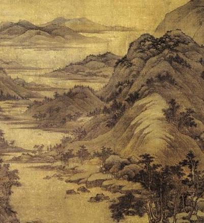 解析：五代时期北方山水画派的构图和技巧