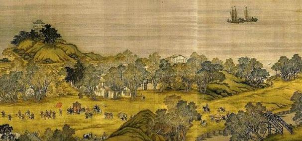 解析：五代时期北方山水画派的构图和技巧