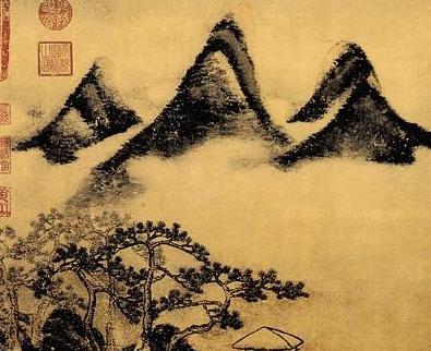 解析：五代时期北方山水画派的构图和技巧