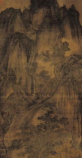 解析：五代时期北方山水画派的构图和技巧
