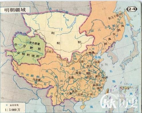 明朝地图：中国历史上明朝的疆域有多大