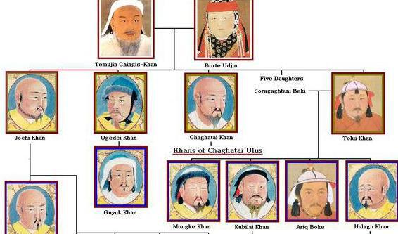 黄金家族：元朝建立后狭义上黄金家族指，托雷甚至忽必烈一系后裔