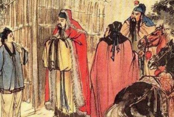 刘备三顾茅庐请诸葛亮下山，临走时有一人却说孔明败了